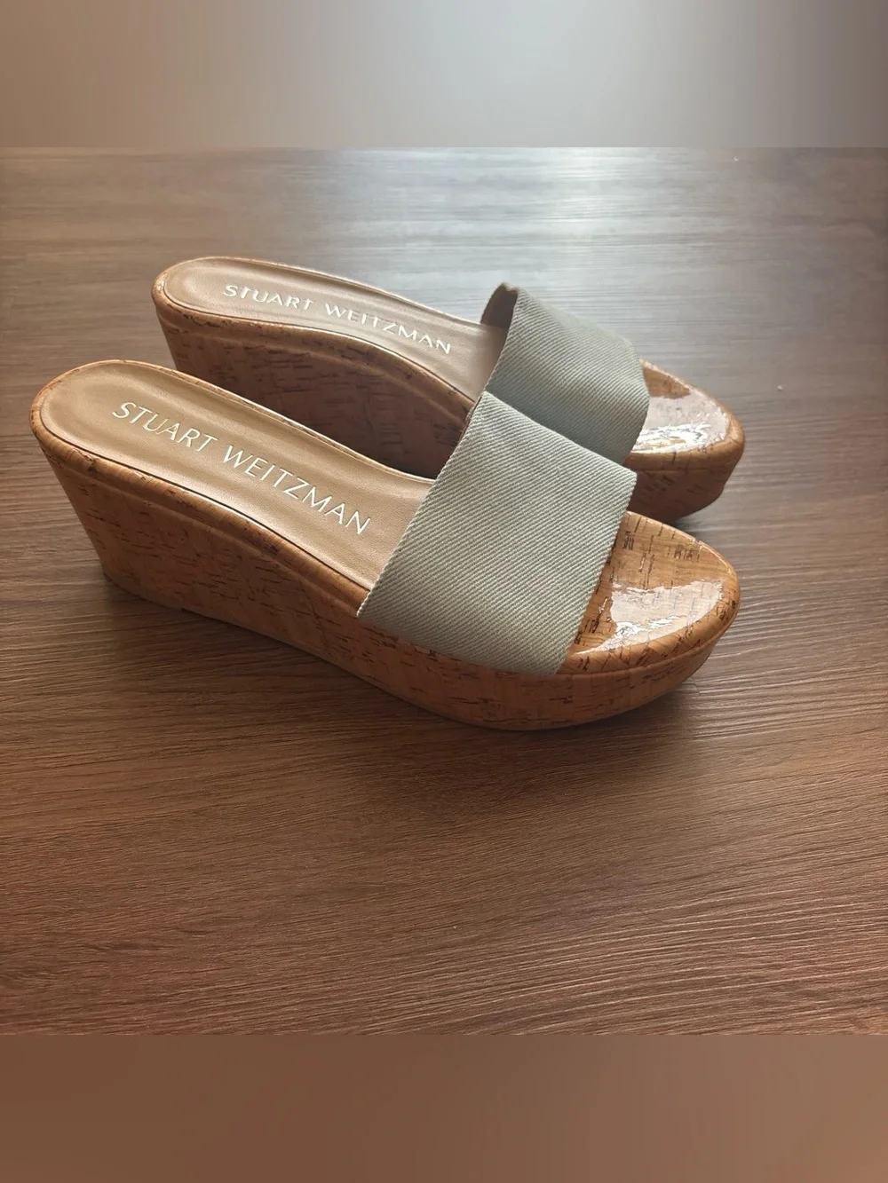 Stuart Weitzman Denim Wedge Sandal